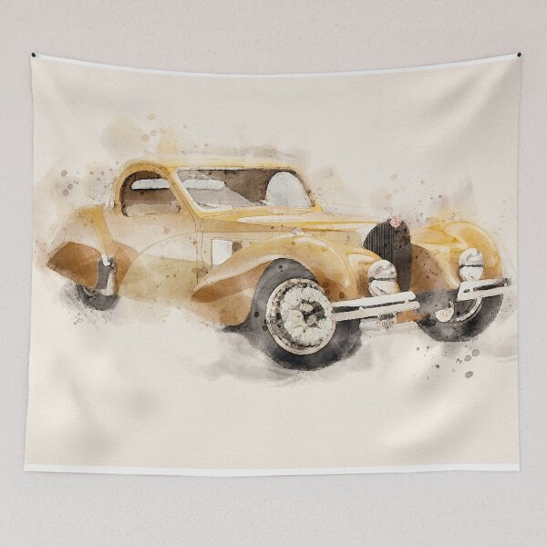 Item preview, Old vintage car in watercolor designed and sold by paulrommer.