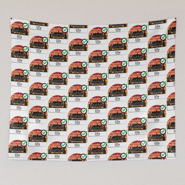 Item preview, Lille France Skyline Vintage silhouette designed and sold by WhereIsTravis.
