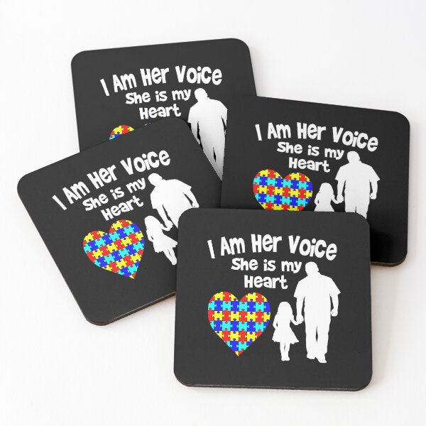 Item preview, I Am Her Voice She Is My Heart Autism Awareness Dad designed and sold by HaaChris-Artis.