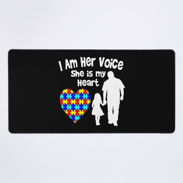 Item preview, I Am Her Voice She Is My Heart Autism Awareness Dad designed and sold by HaaChris-Artis.