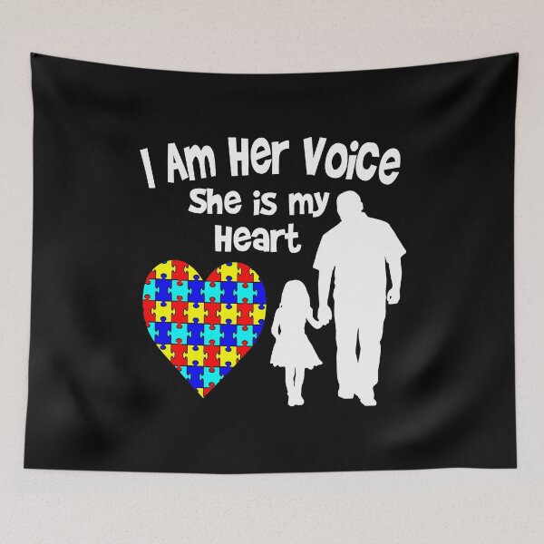 Item preview, I Am Her Voice She Is My Heart Autism Awareness Dad designed and sold by HaaChris-Artis.