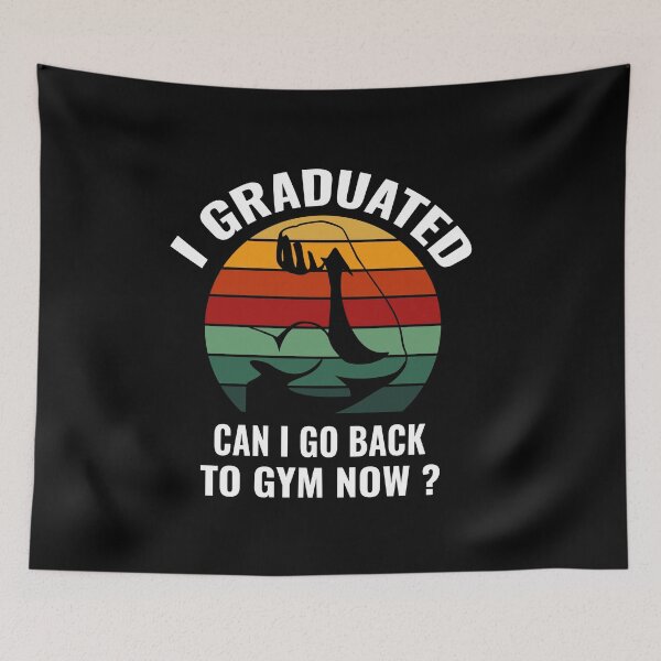 Item preview, I Graduated Can I Go Back To Gym Now Retro Vintage Funny Graduation 2022 designed and sold by ReadyArt.