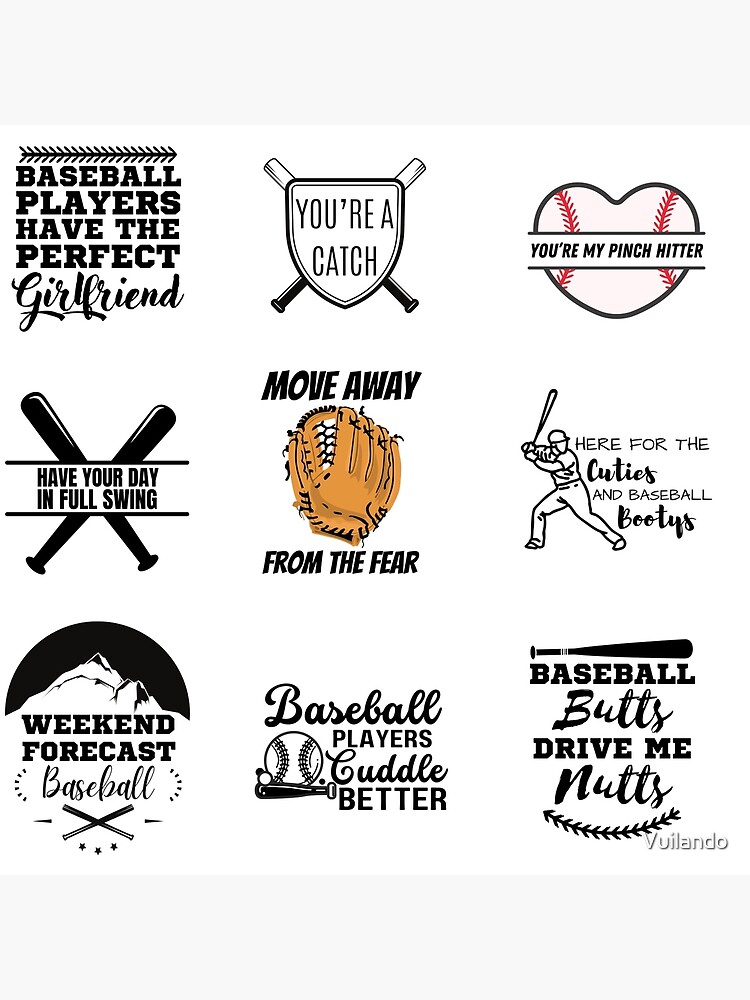 "Baseball Puns Sticker Pack Baseball Puns Gifts For Baseball Lovers