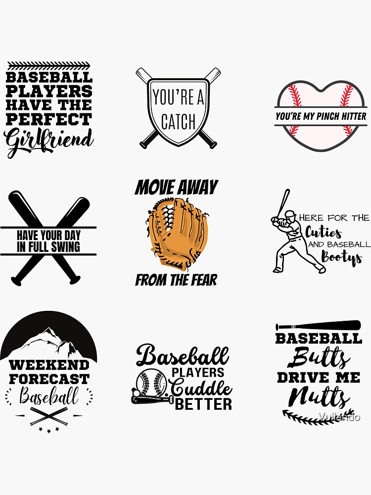 "Baseball Puns Sticker Pack Baseball Puns Gifts For Baseball Lovers