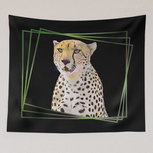Item preview, Cheetah - Drawing - Big cat - Cat - Africa designed and sold by TShirtsundMehr.