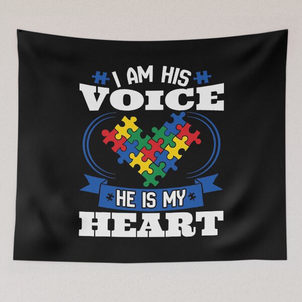 Item preview, I Am His Voice He Is My Heart Autism Awareness Son designed and sold by HaaChris-Artis.