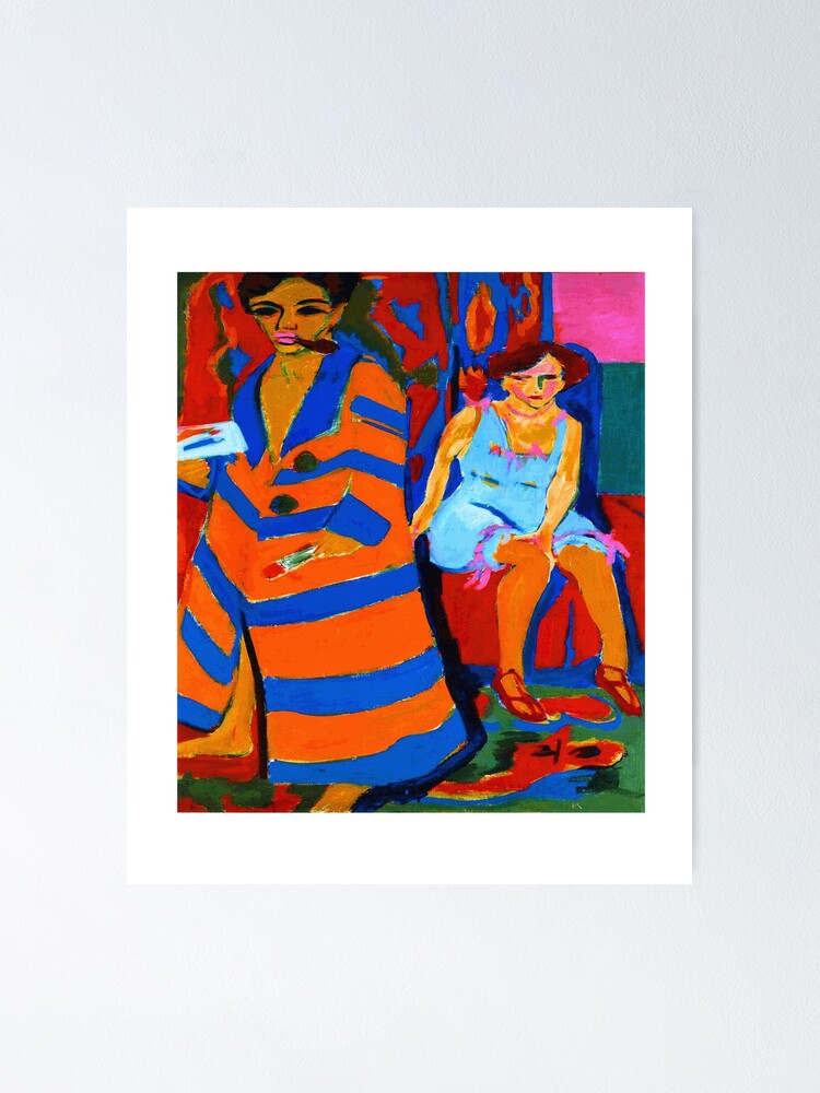 Ernst Ludwig Kirchner Self-Portrait with a Model 1910