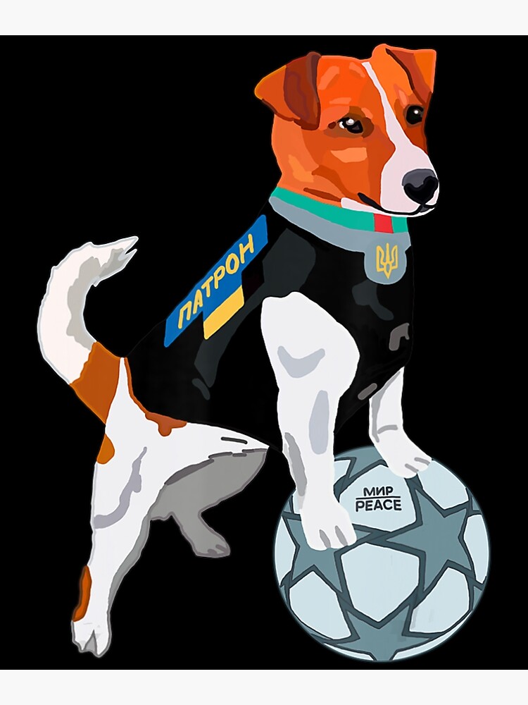 "Ukrainian Dog Patron Football Soccer Team Ukraine Peace" Poster for