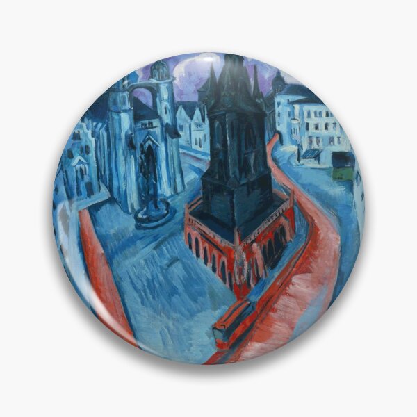 Artikelvorschau, Ernst Ludwig Kirchner Der Rote Turm in Halle 1915 entworfen und verkauft von Sky-Art-80s.