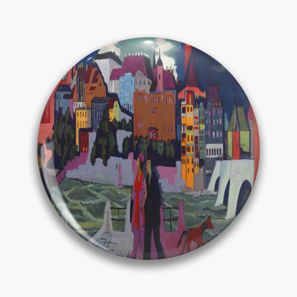 Artikelvorschau, Ernst Ludwig Kirchner Blick auf Basel und den Rhein 1928 entworfen und verkauft von Sky-Art-80s.