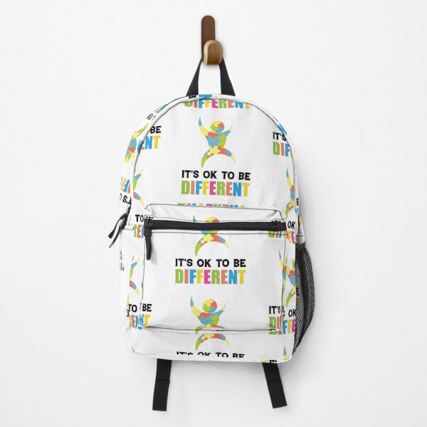 Artikelvorschau, Its Ok To Be Different Autism Autistic support Be Positive Aspire To Inspire Happy Life Apparel Essential Motivation Inspiration Joy Mood entworfen und verkauft von DesignByHeartUK.