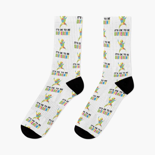 Item preview, Its Ok To Be Different Autism Autistic support Be Positive Aspire To Inspire Happy Life Apparel Essential Motivation Inspiration Joy Mood designed and sold by DesignByHeartUK.