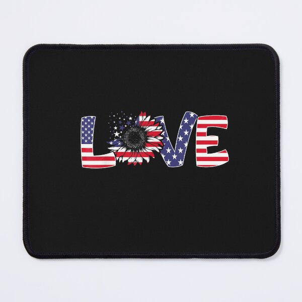 Item preview, LOVE Sunflower 4th Of July Women American Flag Patriotic T-Shirt designed and sold by Dieter-Marshall.