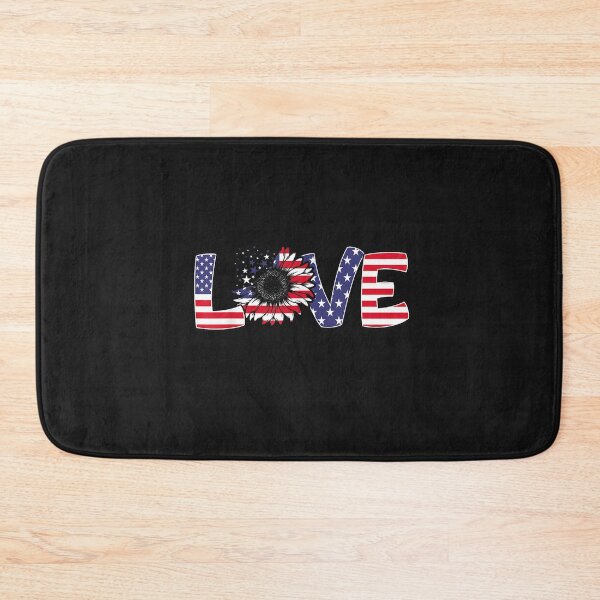 Item preview, LOVE Sunflower 4th Of July Women American Flag Patriotic T-Shirt designed and sold by Dieter-Marshall.