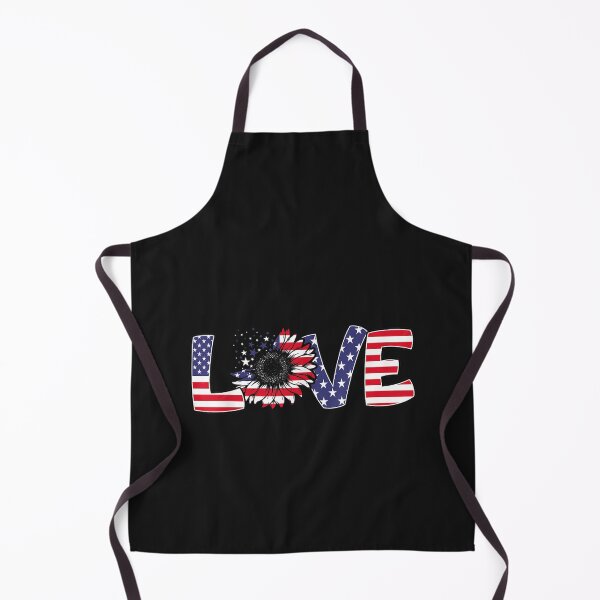 Item preview, LOVE Sunflower 4th Of July Women American Flag Patriotic T-Shirt designed and sold by Dieter-Marshall.