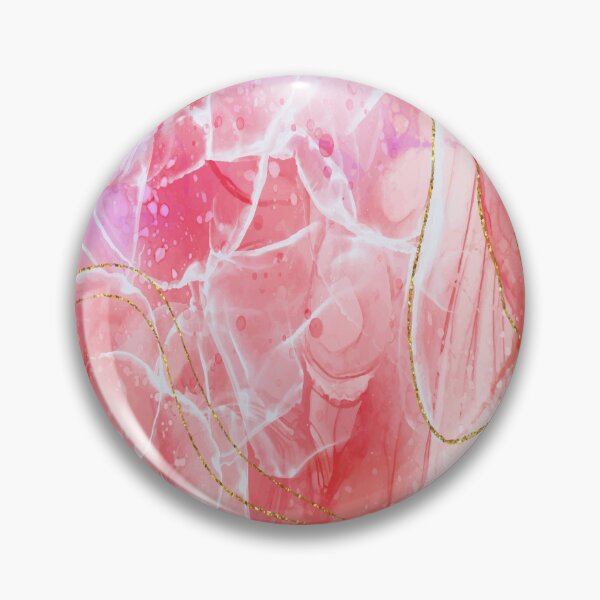 Item preview, Realistic Liquid Red Pink Marble With Gold Veins designed and sold by Uday24.
