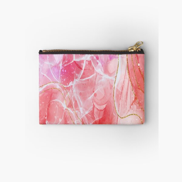 Item preview, Realistic Liquid Red Pink Marble With Gold Veins designed and sold by Uday24.