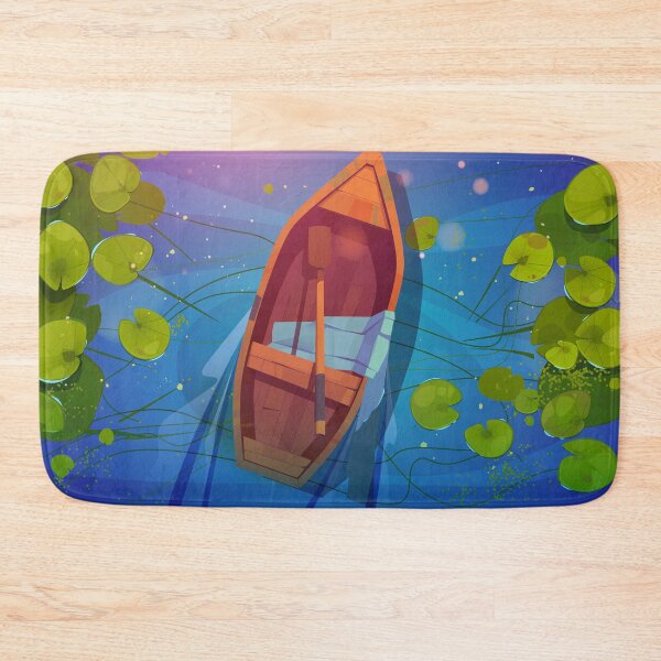 Item preview, boat crossing the lake lily pads designed and sold by Dzhon99.