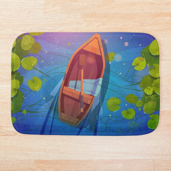 Item preview, boat crossing the lake lily pads designed and sold by Dzhon99.
