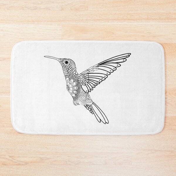 Item preview, Mandala style hummingbird (black) designed and sold by RandiMullins.
