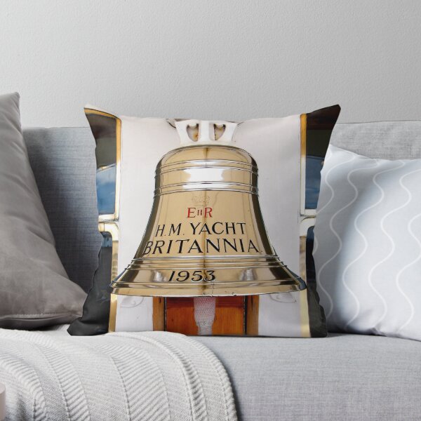 Ship's Bell, Royal Yacht Britannia Throw Pillow