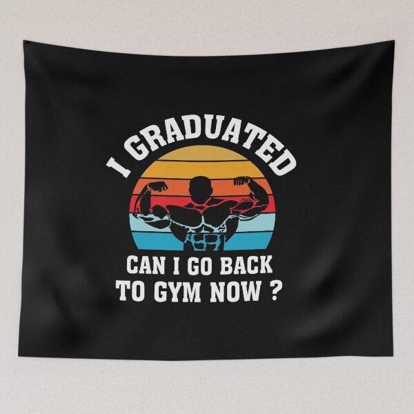 Item preview, I Graduated Can I Go Back To Gym Now Retro Vintage Funny Graduation 2022 designed and sold by ReadyArt.