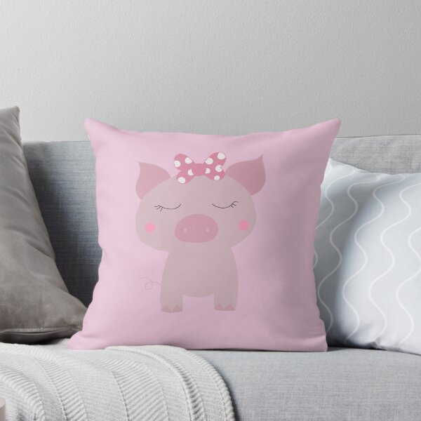 Item preview, Pink bow piggy cartoon designed and sold by de-creartique.