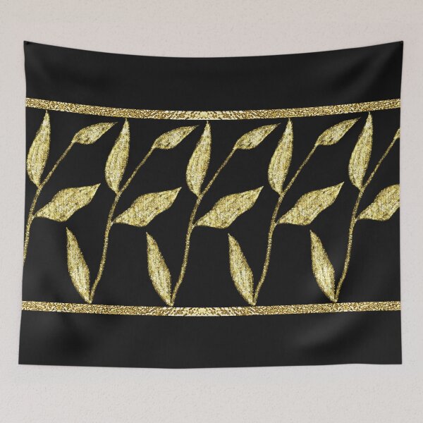 Item preview, patrón de hojas doradas designed and sold by ambitiousmind22.