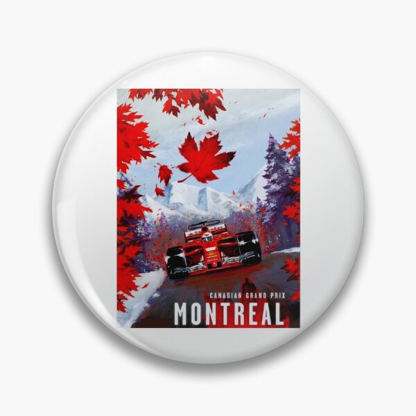 Item preview, CANADIAN GRAND PRIX  Vintage Montreal Auto Racing Advertising Print Canvas Print designed and sold by NagleyAlex1.