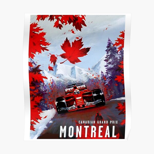 "CANADIAN GRAND PRIX Vintage Montreal Auto Racing Advertising Print