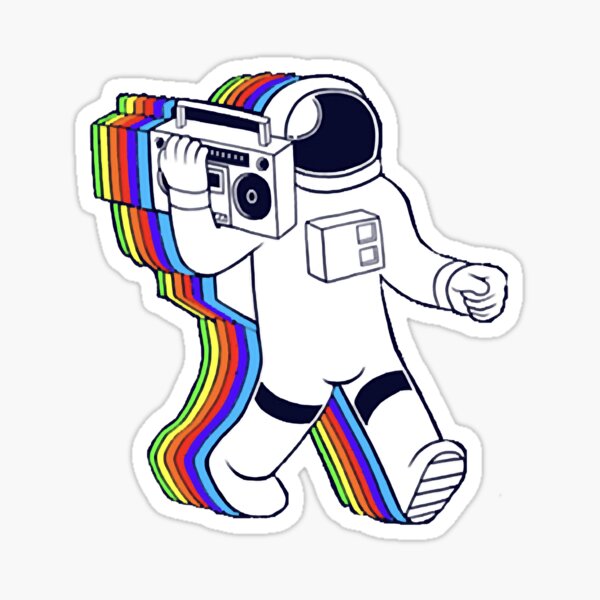 Item preview, Rainbow Astronaut Sticker designed and sold by TuanBaypi.
