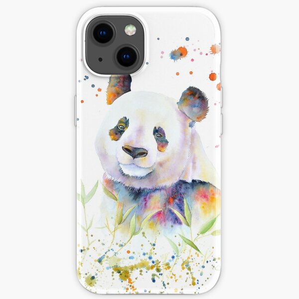 Aquarelle de panda Coque souple iPhone
