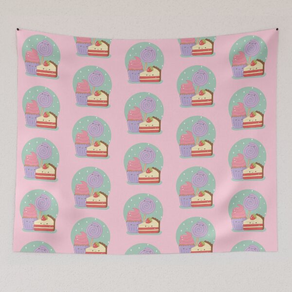 Item preview, Lollipop, muffin and strawberry cake cute smiling family designed and sold by OutfitCustoms1.