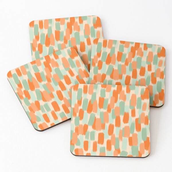 Item preview, Abstract, Orange with Green, Paint Brush Effect designed and sold by OneThreeSix.