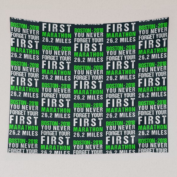 Item preview, Boston Marathon 2018 - You Never Forget Your First Marathon      designed and sold by MimounArt.