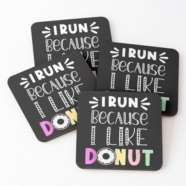 Item preview, Funny Donut quote, I run because i like donuts T-Shirt designed and sold by Dieter-Marshall.