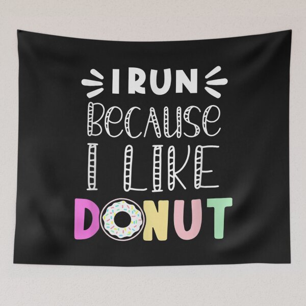 Item preview, Funny Donut quote, I run because i like donuts T-Shirt designed and sold by Dieter-Marshall.