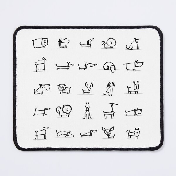 Item preview, Funny Dogs collection, different breeds. Sketch black and white style. designed and sold by Kudryashka.
