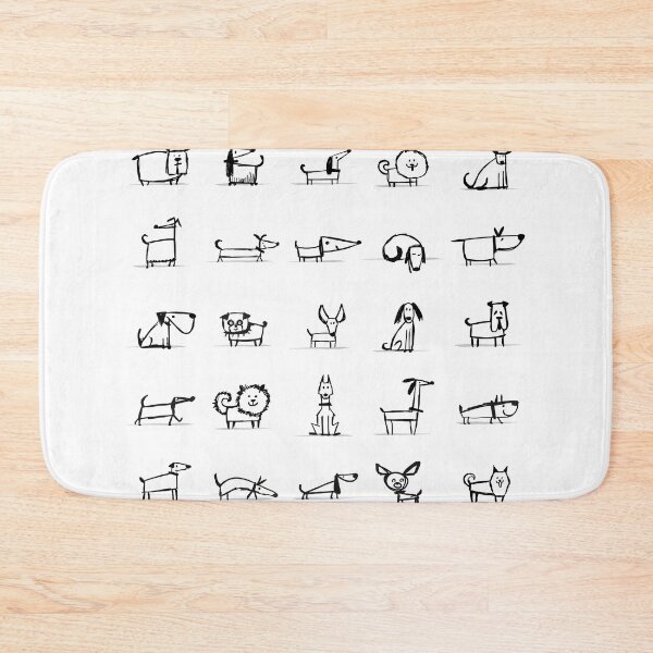 Item preview, Funny Dogs collection, different breeds. Sketch black and white style.  designed and sold by Kudryashka.