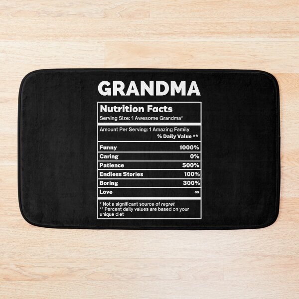 Item preview, Grandmother Funny Nutrition Facts designed and sold by SpeakSarcasm.