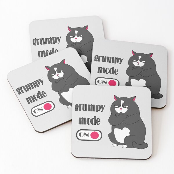 Item preview, Grumpy mode on fat cat designed and sold by CutieBlue.