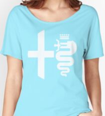Alfa Romeo biscione / cross (white) Women's Relaxed Fit T-Shirt