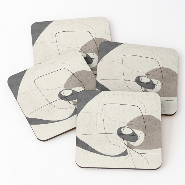 Item preview, Minimalist Abstract Art Shapes - Scribbles Smokey Blue 2 designed and sold by simplydesignart.