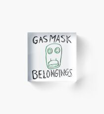 Bloque acrílico Gasmask Pertenencias