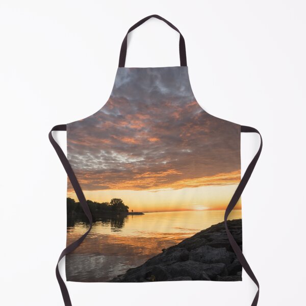 Item preview, Peninsular Sunrise - Rough Riprap Boulders and Spectacular Sky designed and sold by Georgia Mizuleva.