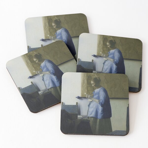 Item preview, Woman in Blue Reading a Letter (1663) - Johannes Vermeer designed and sold by SALON DES ARTS.
