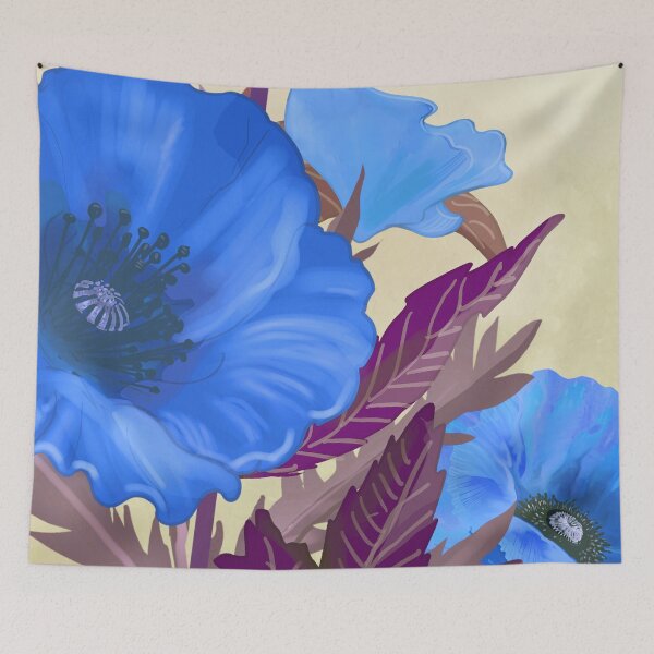 Item preview, Premium Flower Art Blue  designed and sold by Tshirtstory.