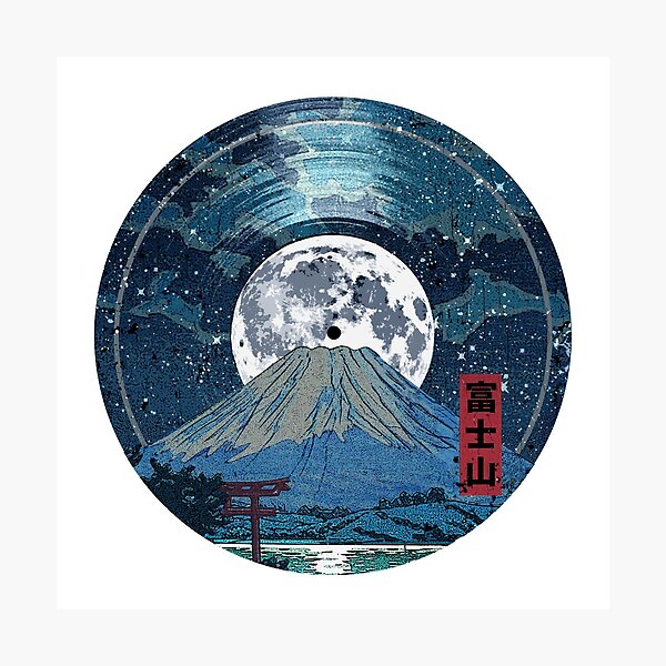 Mt. Fuji Night LP Sky Fotodruck