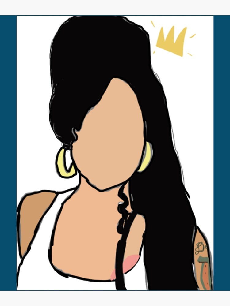 "Amy Winehouse line art " Poster for Sale by Jellyfrogclot | Redbubble