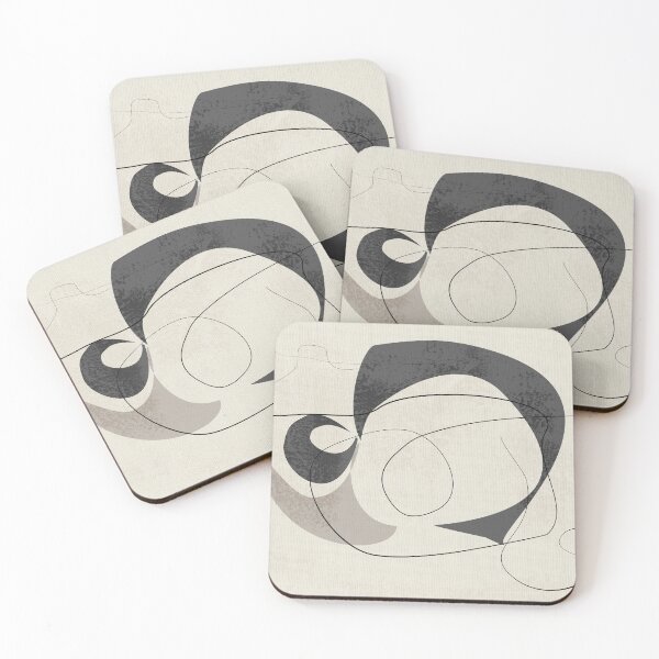 Item preview, Minimalist Abstract Art Shapes - Scribbles Smokey Blue 1 designed and sold by simplydesignart.